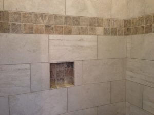 cleaning tile shower
