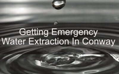 Getting Emergency Water Extraction In Conway